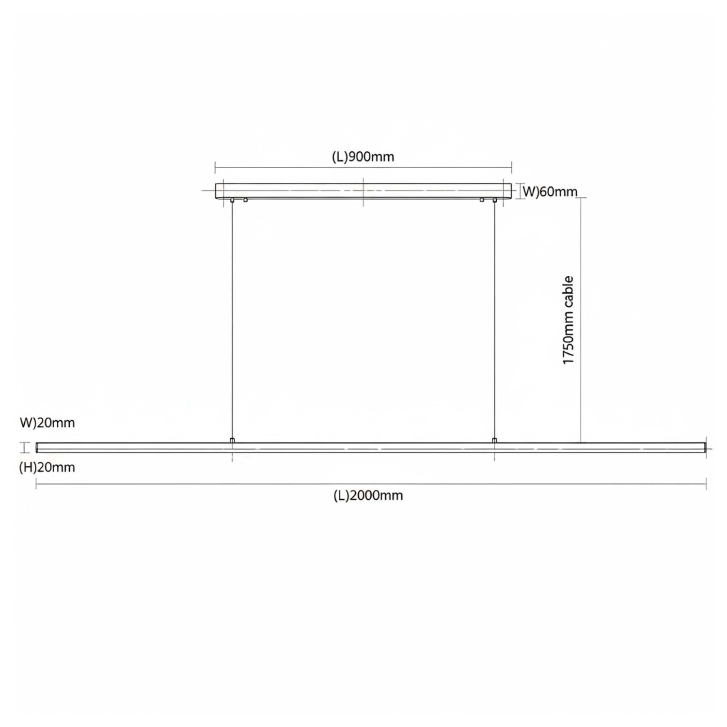 Beam Metal Linear Pendant Light