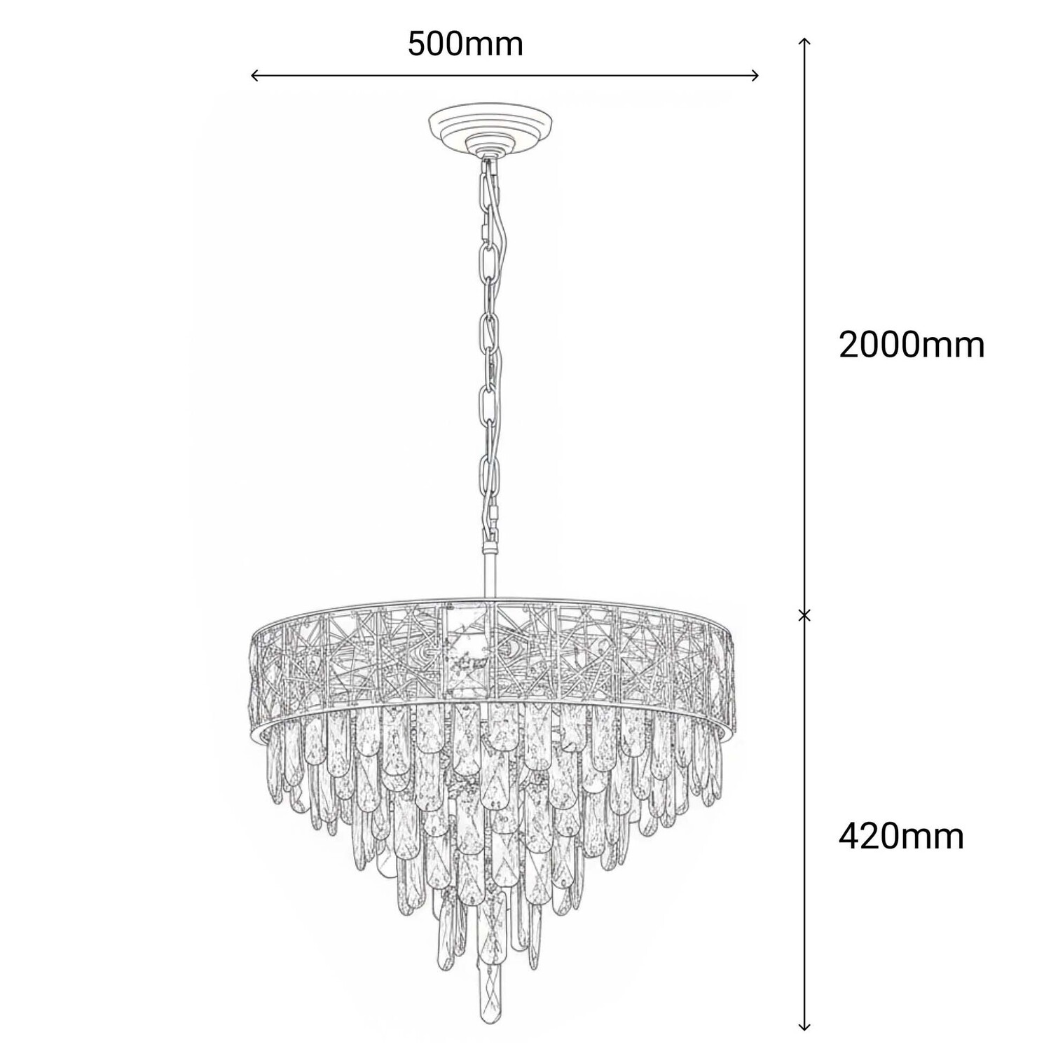 Finley Crystal 10-Light Chandelier