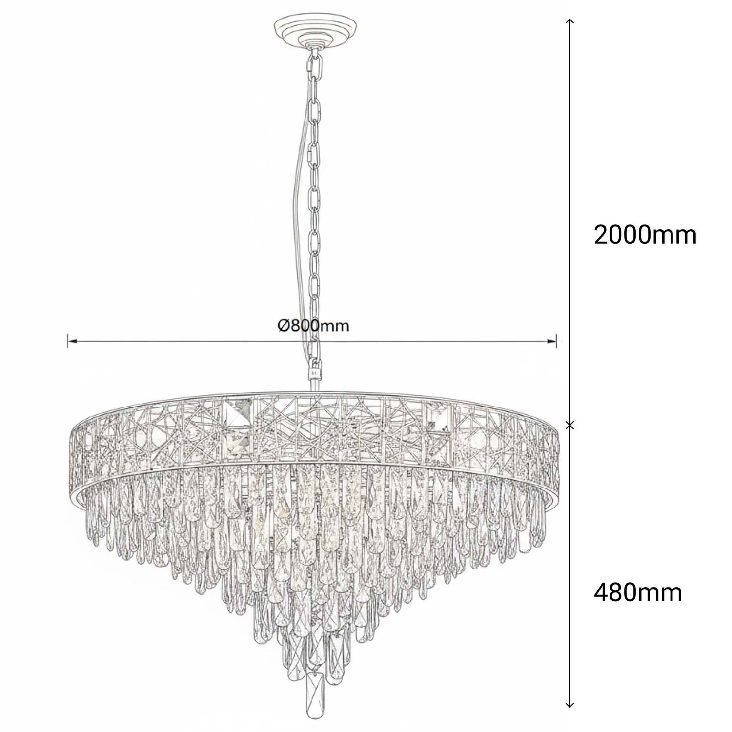 Finley Crystal 18-Light Chandelier
