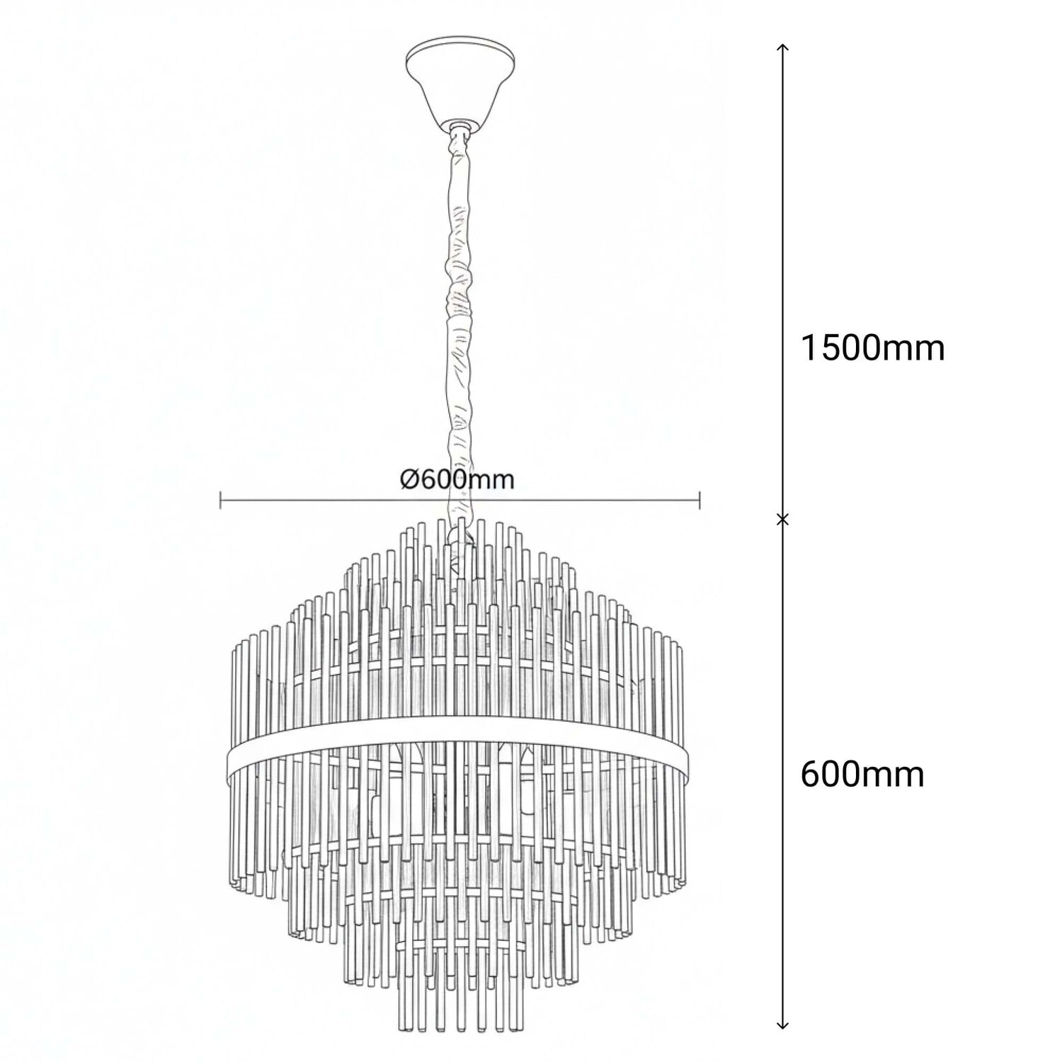 Chloe Glass Chandelier