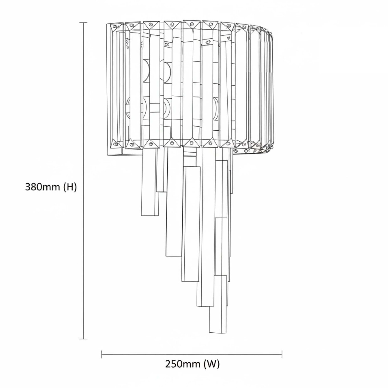 Imperiel Glass 2-Light Wall Sconce