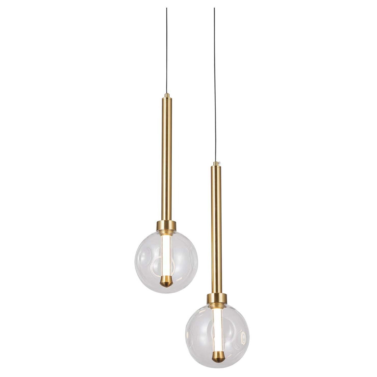 Meteor Glass LED 2-Light Pendant