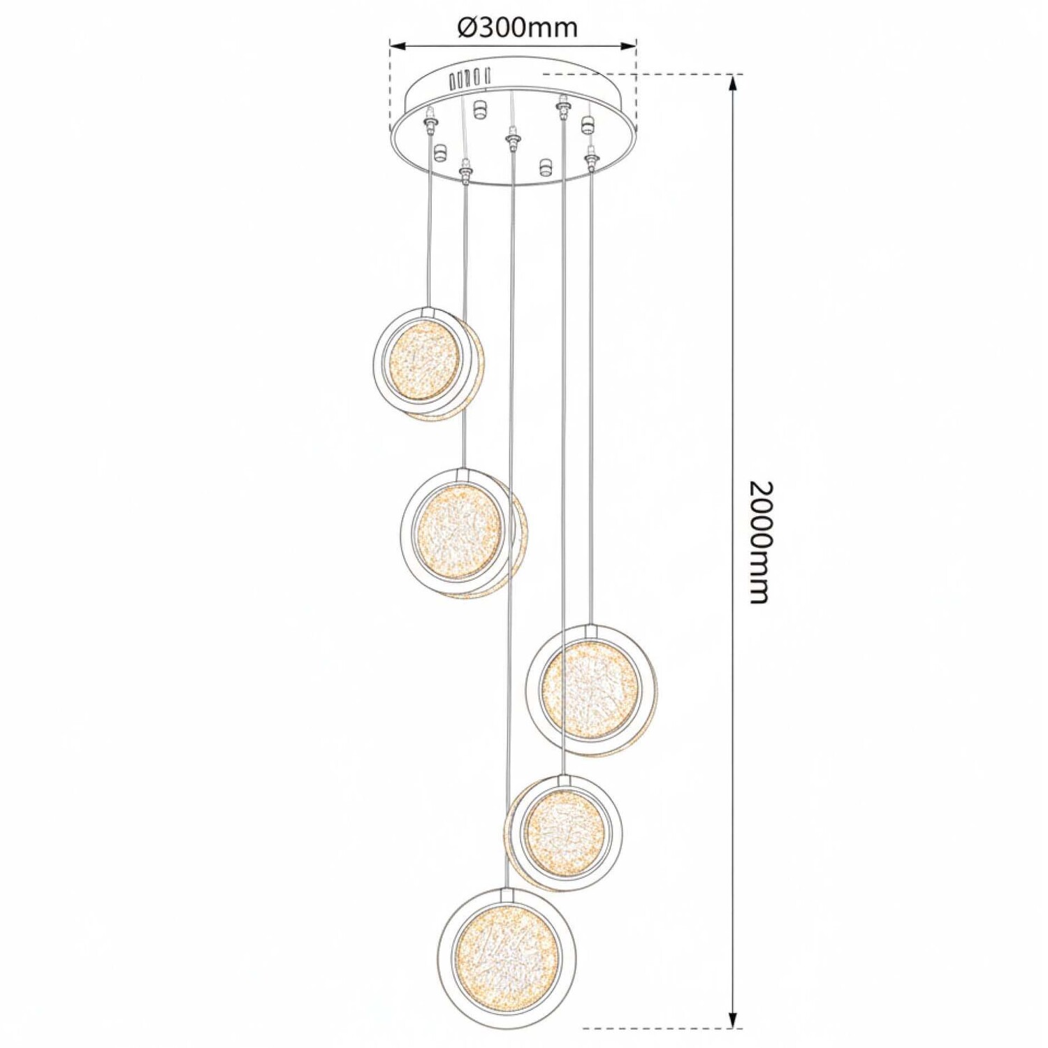 Yoyo LED 5-Light Pendant