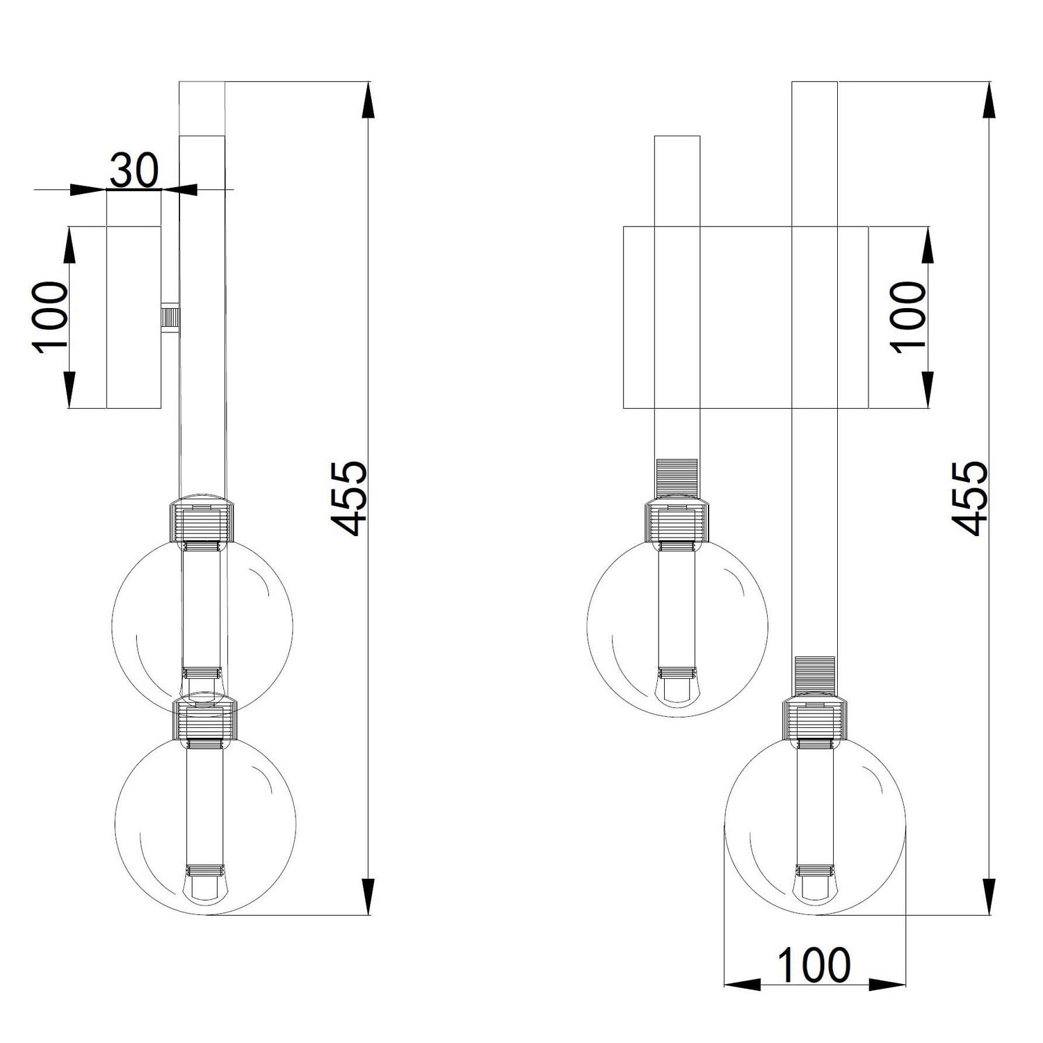 Meteor Metal LED 2-Light Wall Sconce