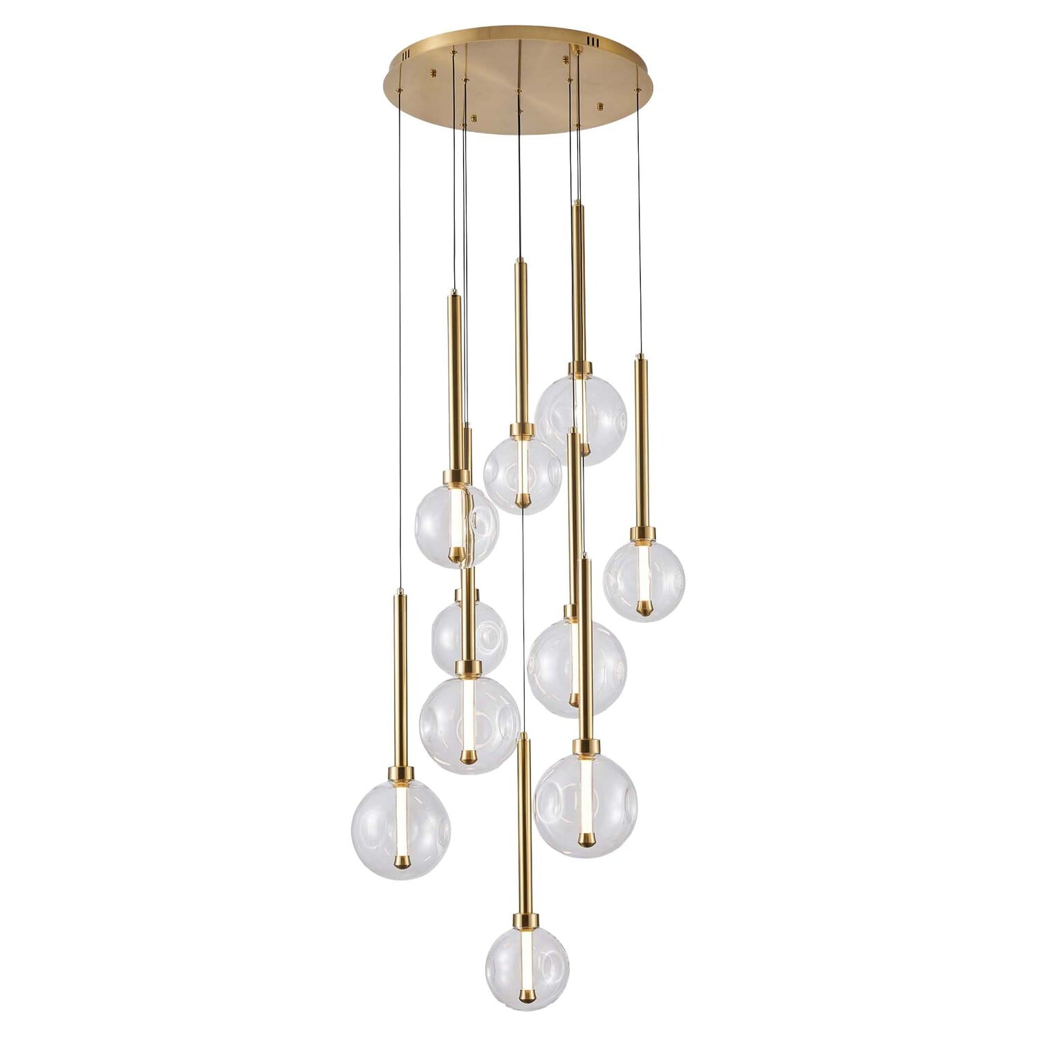 Meteor Glass LED 10-Light Pendant