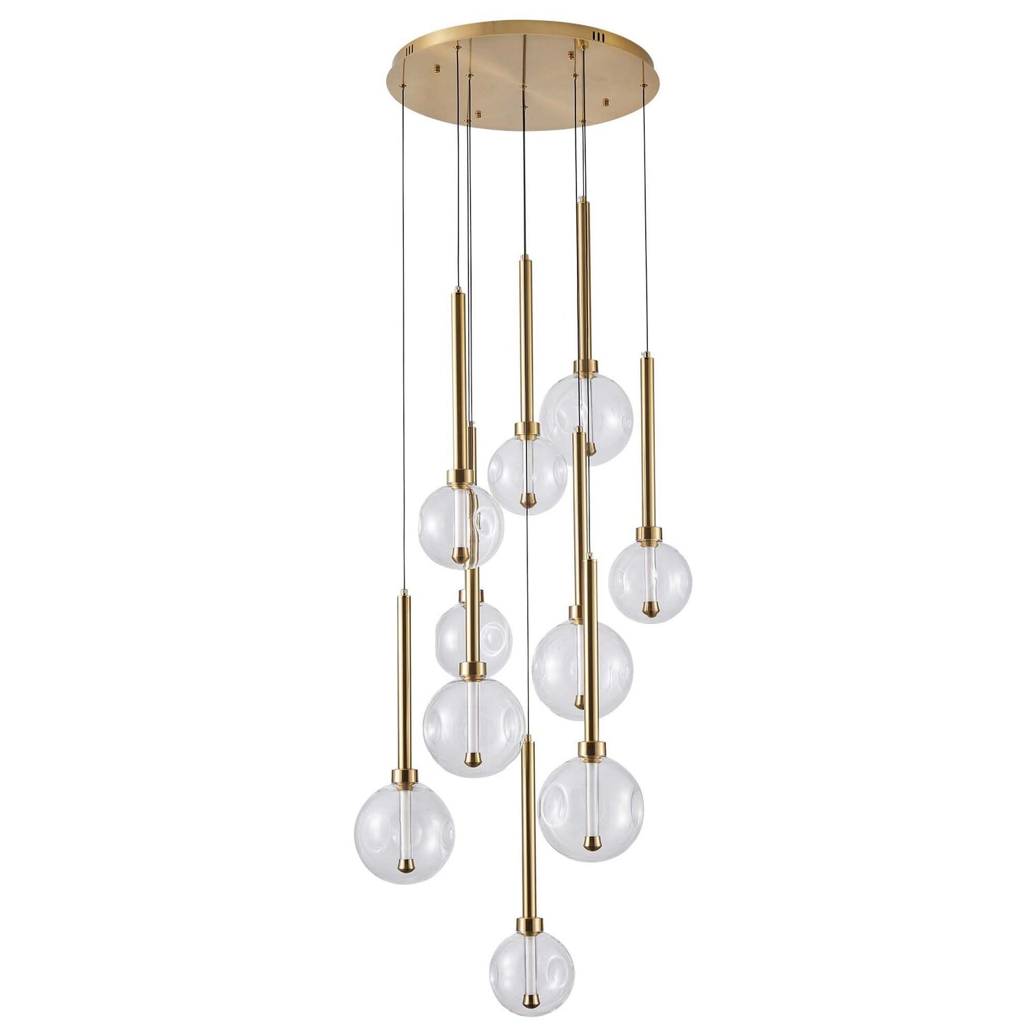 Meteor Glass LED 10-Light Pendant