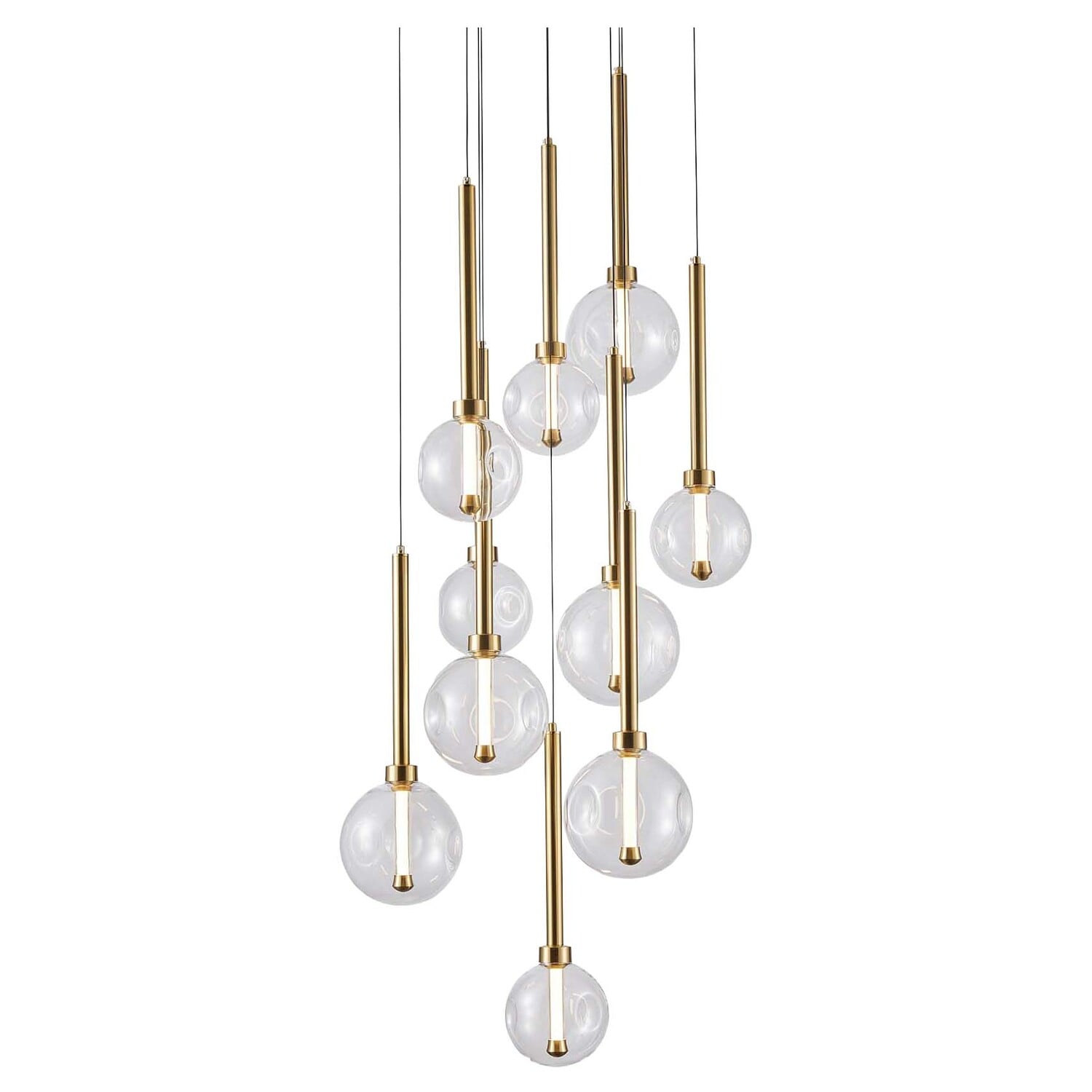 Meteor Glass LED 10-Light Pendant