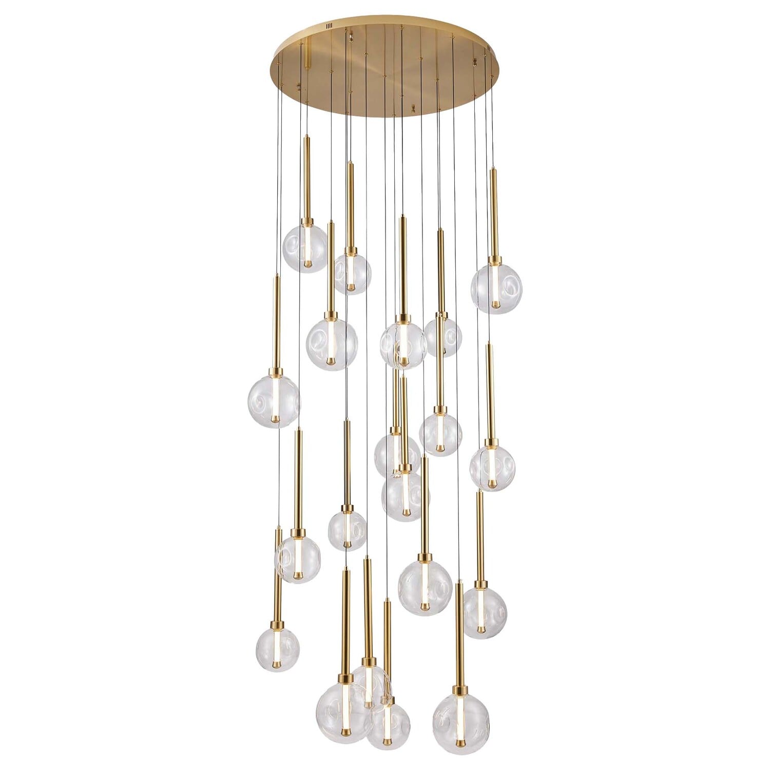Meteor Glass LED 20-Light Pendant