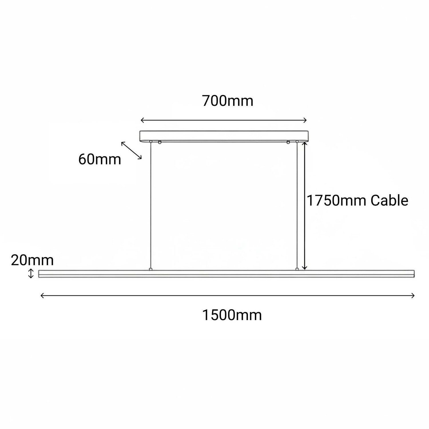 Beam Metal Linear Pendant Light