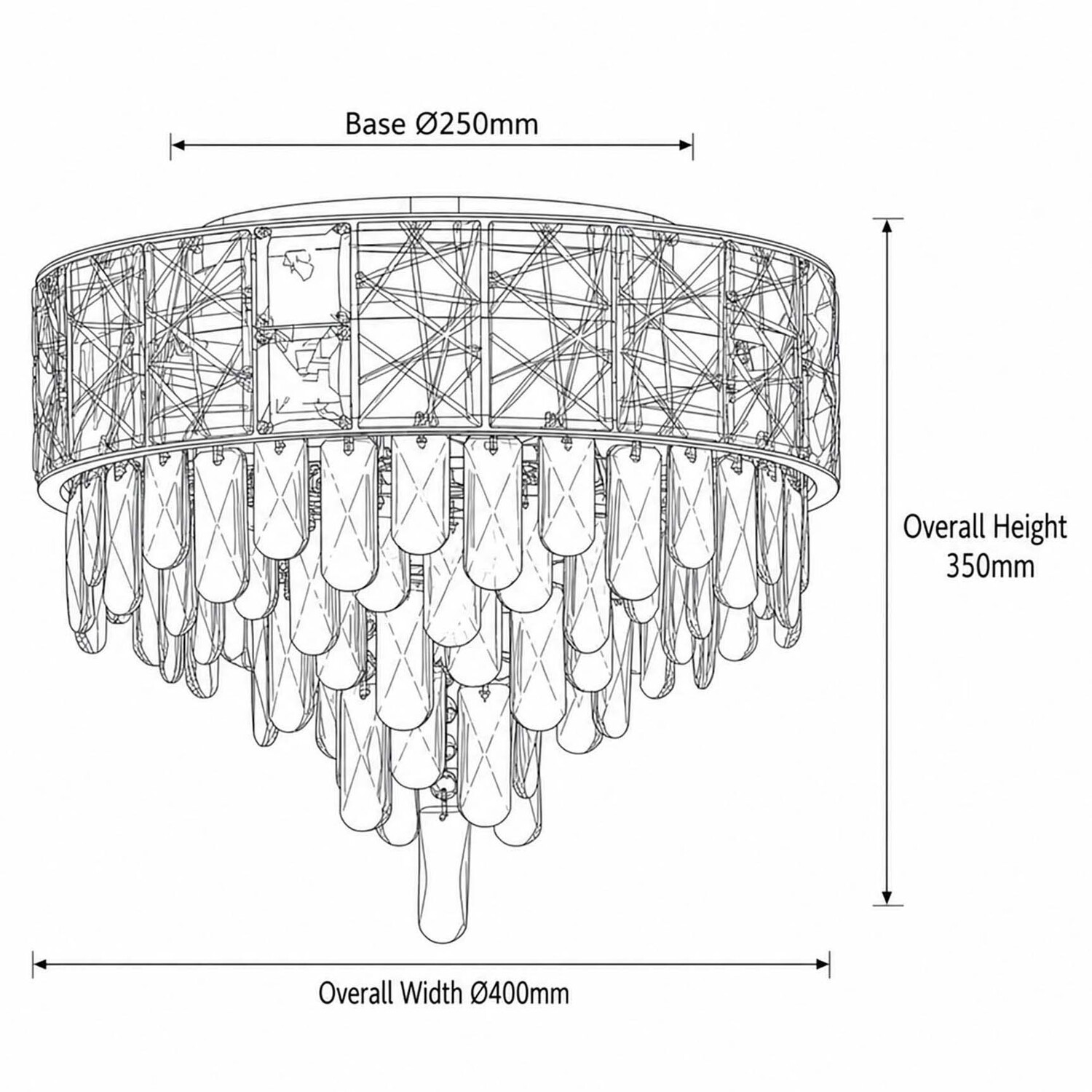 Finley Crystal 6-Light Flush Mount Ceiling Light