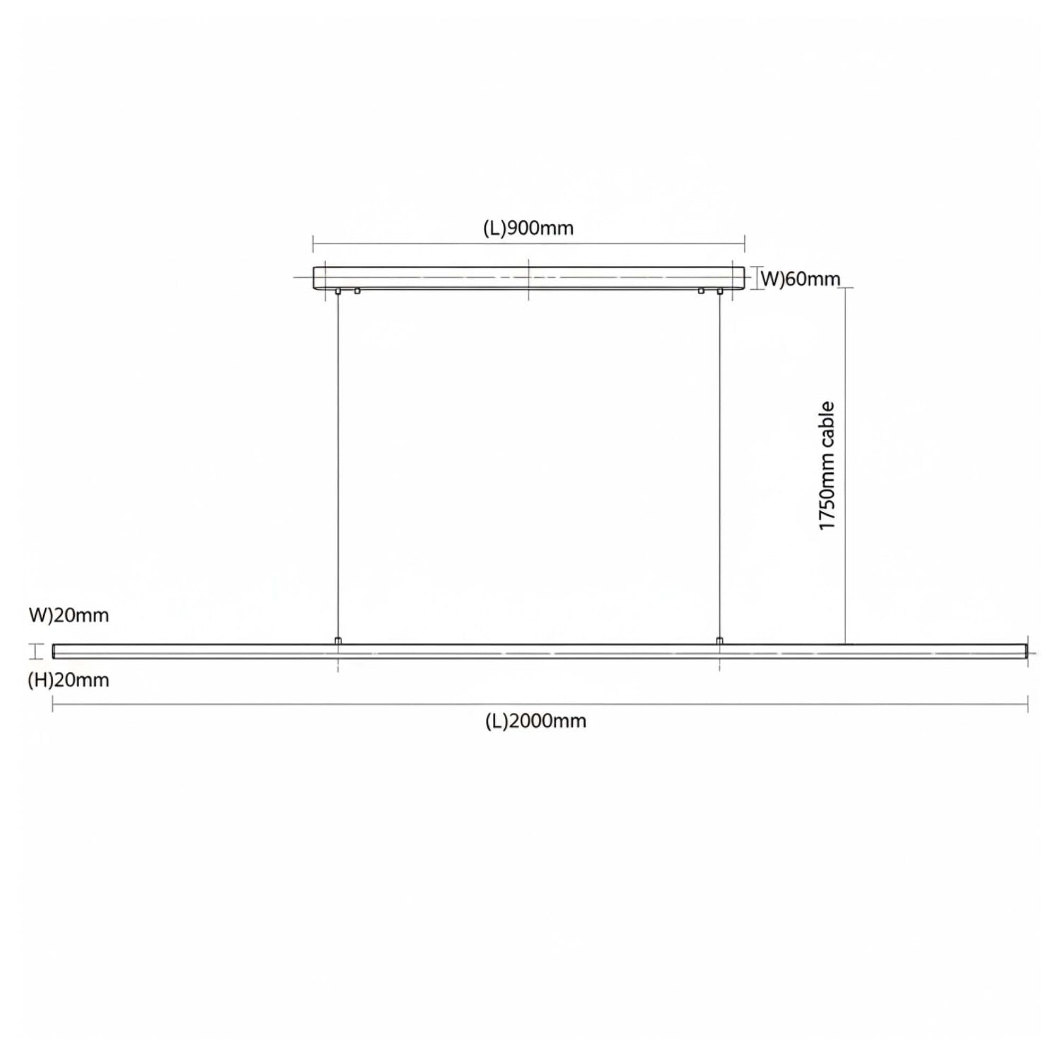 Beam Metal Linear Pendant Light