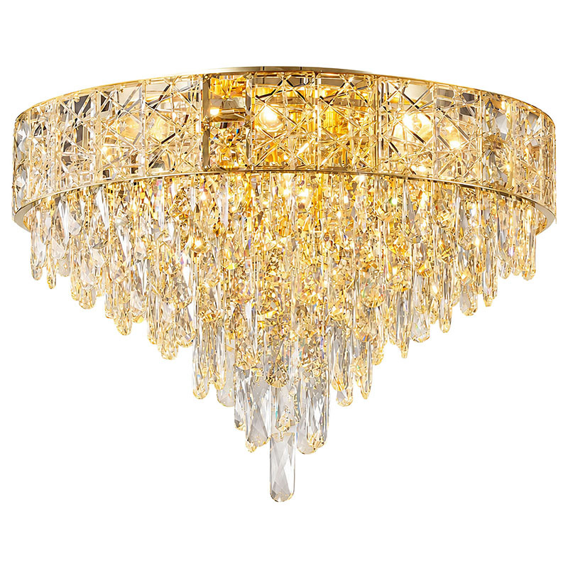 Finley Crystal 12-Light Flush Mount Ceiling Light
