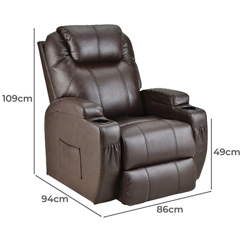 Fortia Faux Leather Massage Recliner Chair