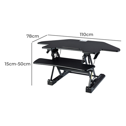 Fortia Adjustable Corner Desk Riser | Temple & Webster