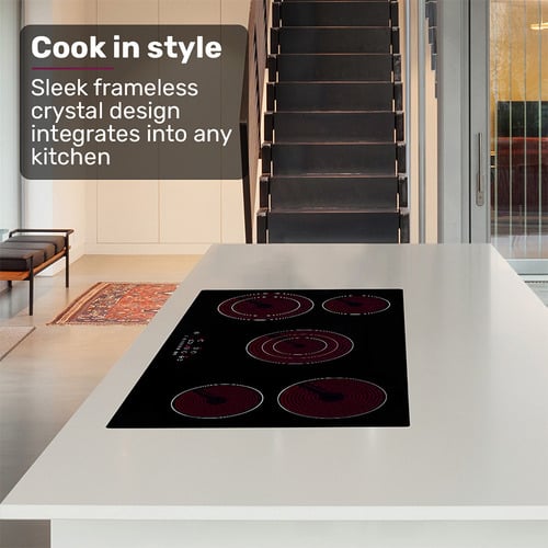 90cm Ceramic Glass 5 Zone Cooktop