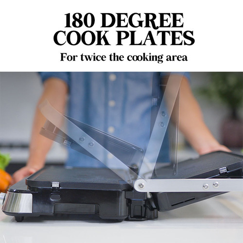 Contact Grill with Ribbed Plates