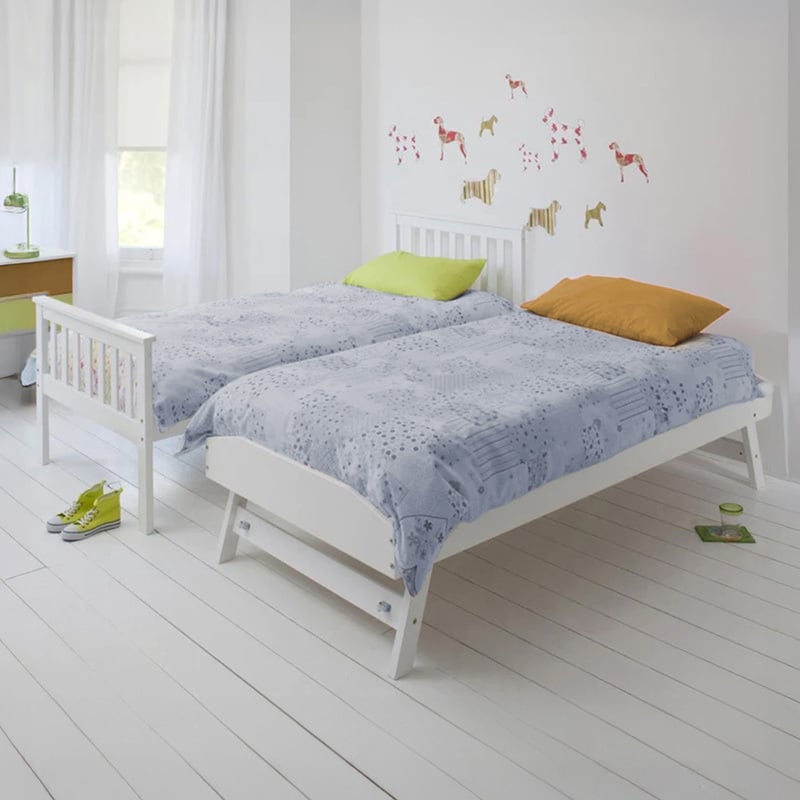 Kingston Pine Wood Single Bed with Trundle