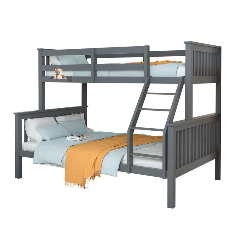 Grey Kingston Pine Wood Single Over Double Bunk Bed