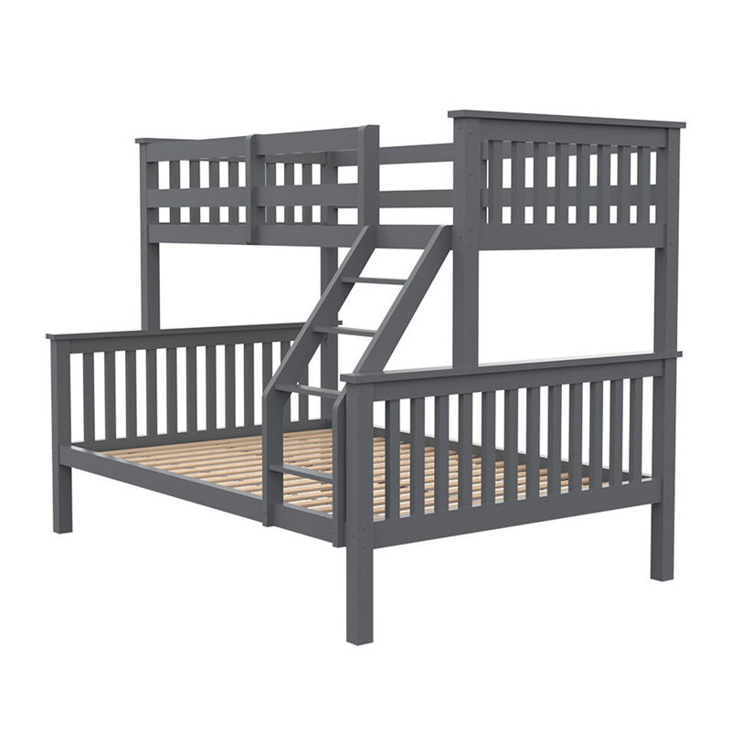 Grey Kingston Pine Wood Single Over Double Bunk Bed