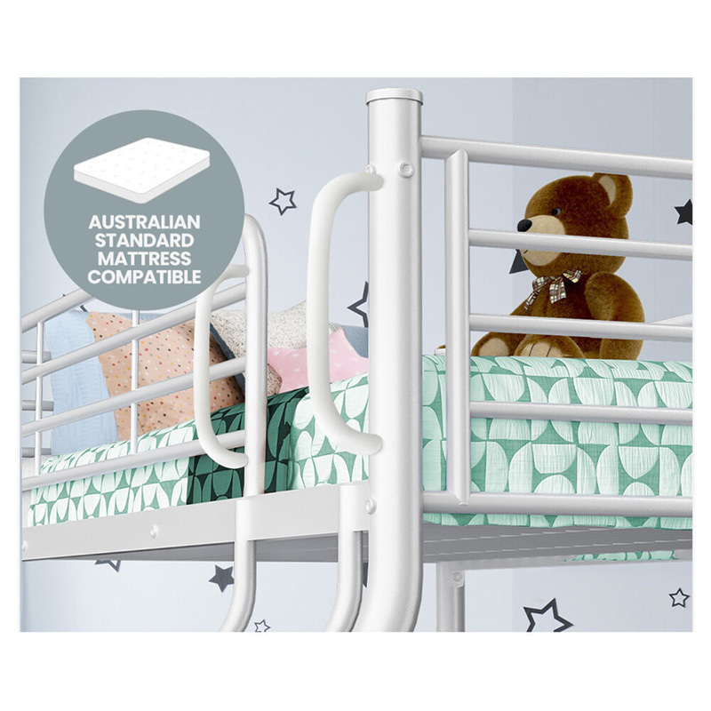 White Kingston Single Over Double Bunk Bed