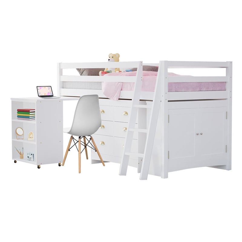 Kingston Single Loft Bed with Desk