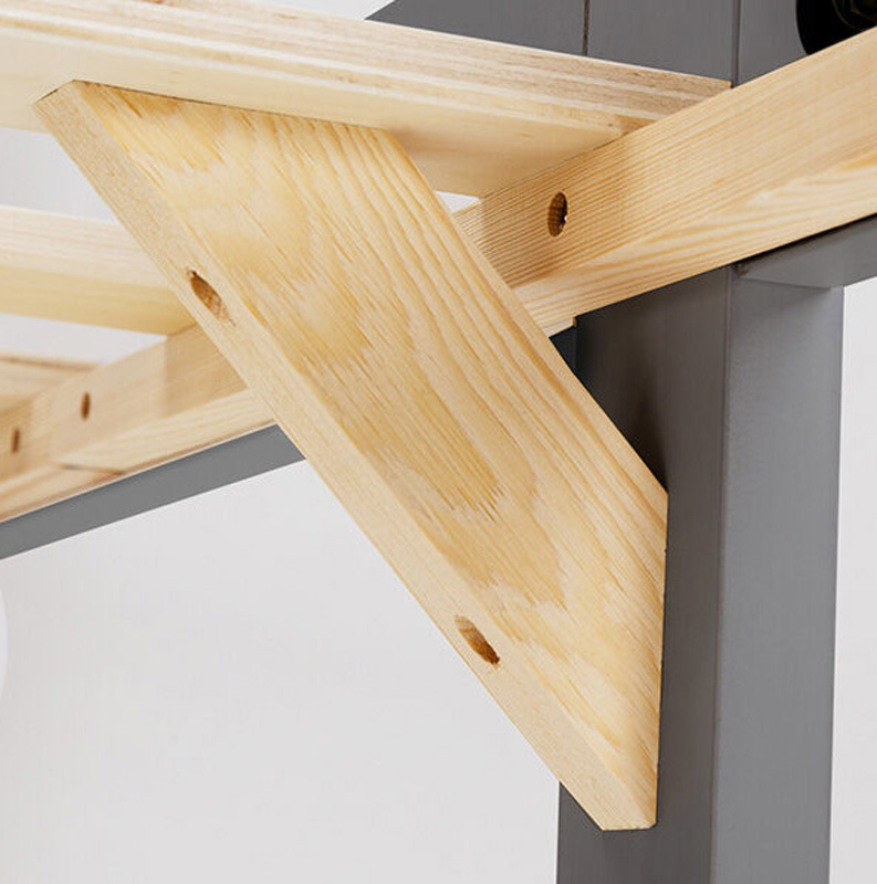 Grey Kingston Pine Wood Single Bunk Bed