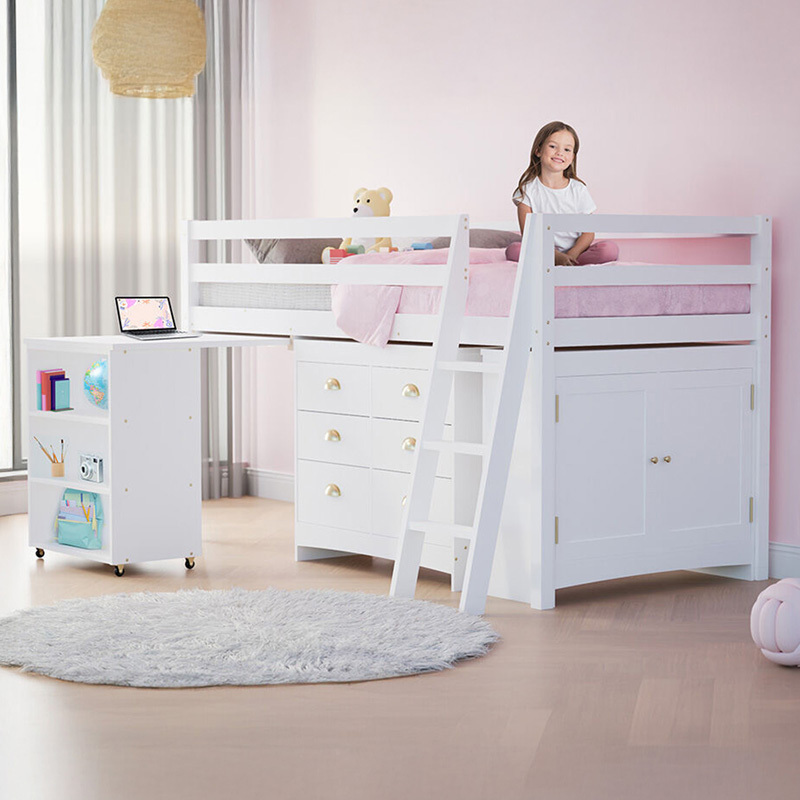 Kingston Single Loft Bed with Desk