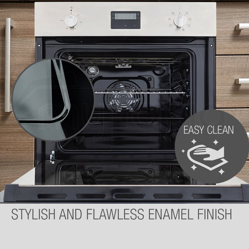 70L EuroChef Stainless Steel Electric Built-in Oven