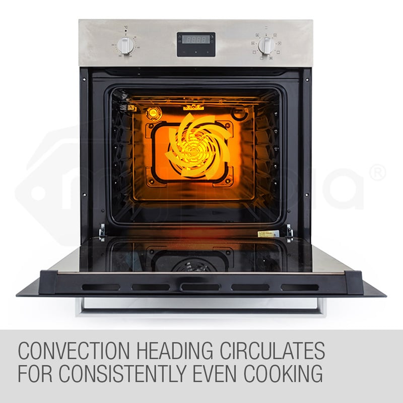70L EuroChef Stainless Steel Electric Built-in Oven
