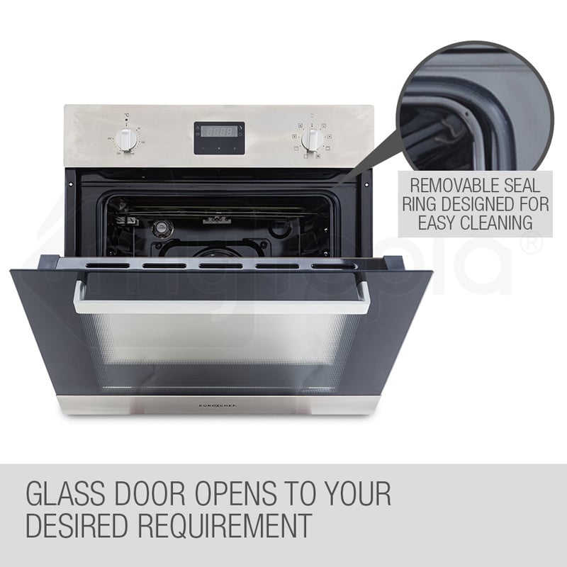 70L EuroChef Stainless Steel Electric Built-in Oven