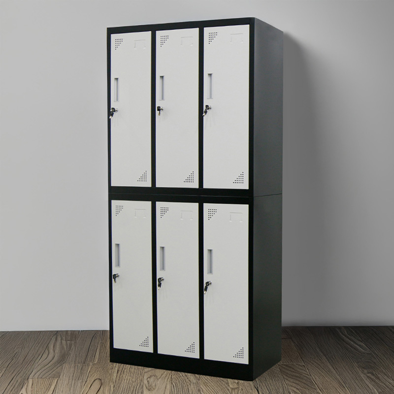 Black 6 Door Steel Gym Locker