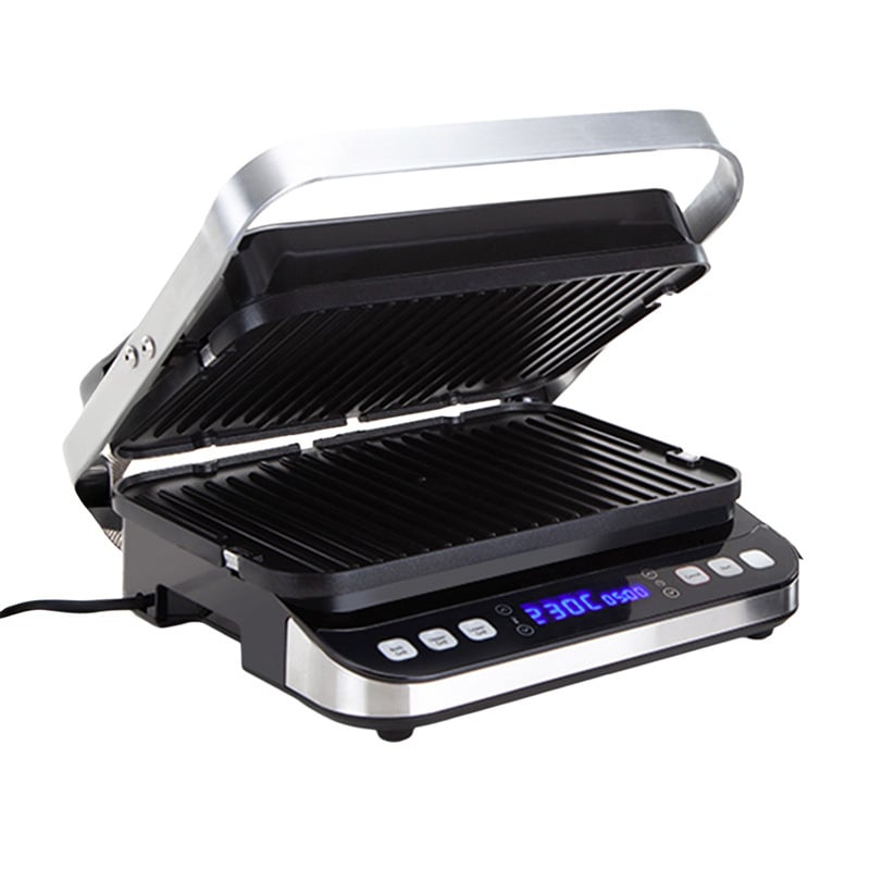 Contact Grill with Ribbed Plates