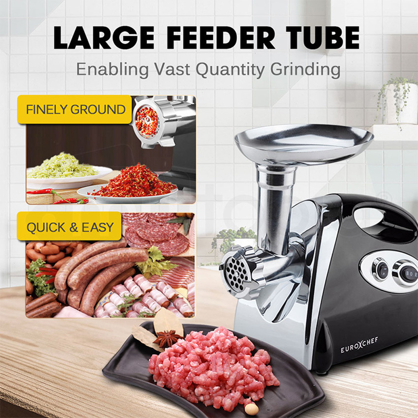 EuroChef Electric Stainless Steel Meat Grinder