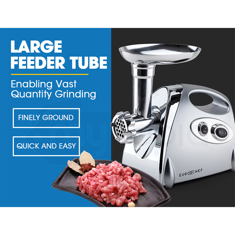 EuroChef Electric Stainless Steel Meat Grinder