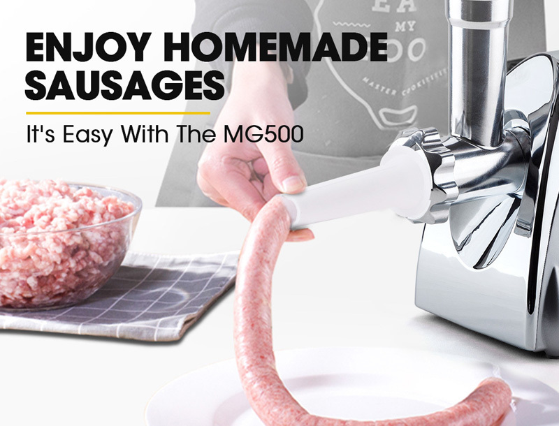 EuroChef Electric Stainless Steel Meat Grinder
