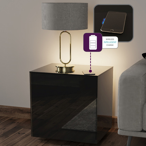 Intel Lamp Table with Smart LED & Wireless Charger