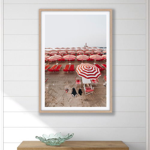 Seaside Stripes Printed Wall Art