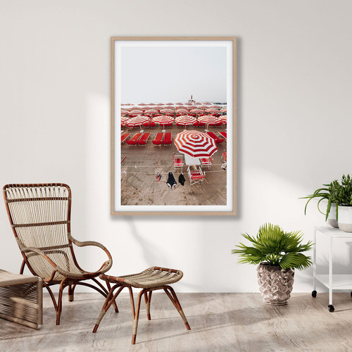 Seaside Stripes Printed Wall Art