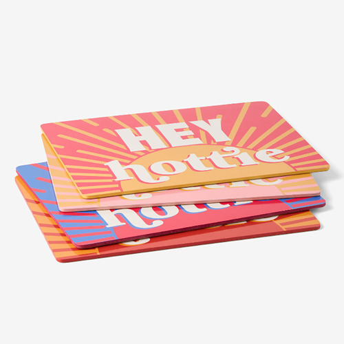 4 Piece Sunnie Hey Hottie Placemat Set