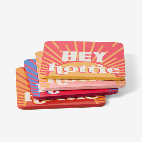 4 Piece Sunnie Hey Hottie Coaster Set