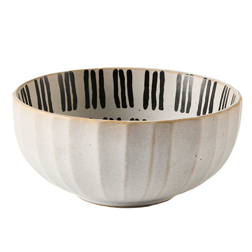 Kimmie Short Stripe 15cm Stoneware Noodle Bowl