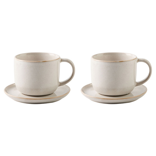 Bobbie 300ml Stoneware Teacups & Saucers