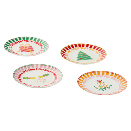 4 Piece Jollie Porcelain Side Plate Set