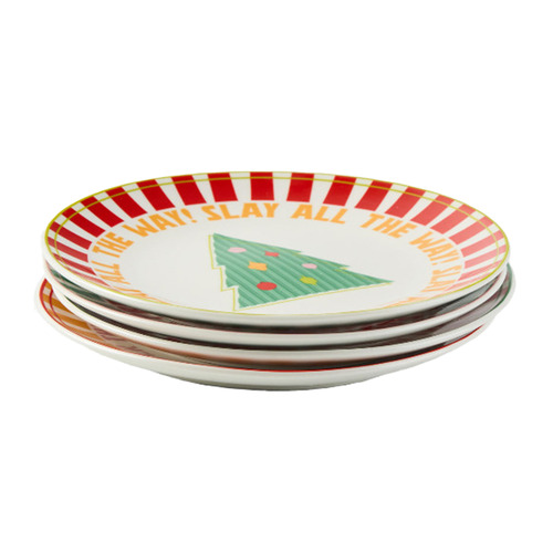 4 Piece Jollie Porcelain Side Plate Set
