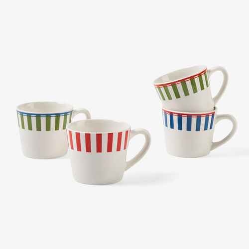 Red & White Winnie Porcelain Mug
