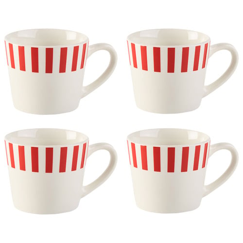 Red & White Winnie Porcelain Mug
