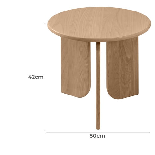 Reinhold Oak Wood Side Table