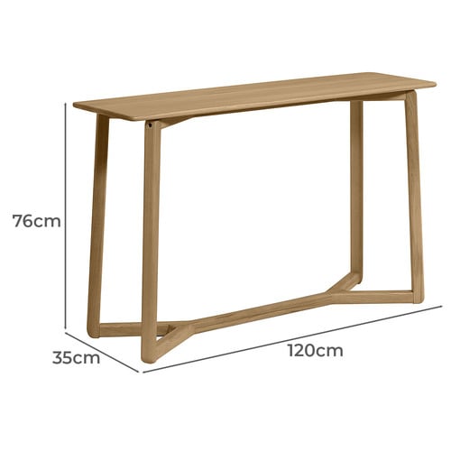 Dietrich Oak Wood Console Table