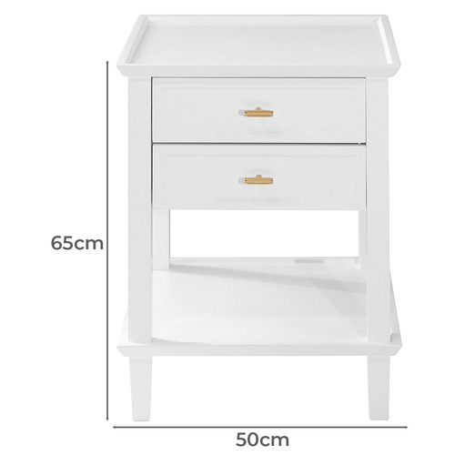 Zwingli 2 Drawer Bedside Table