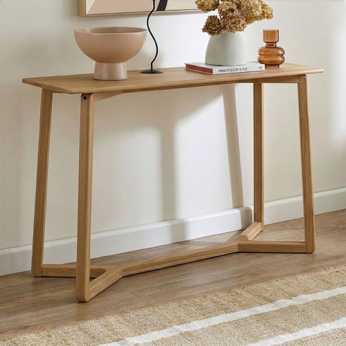 Dietrich Oak Wood Console Table